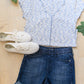 Count Me In Cap Sleeve Top in Blue