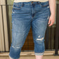 Judy Blue Courtney Mid-Rise Cuffed Capri