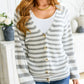 Cozy College Striped Cardigan