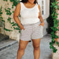 Cozy In Stripes Shorts in Gray