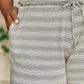 Cozy In Stripes Shorts in Gray