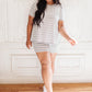 Cozy In Stripes Shorts in Gray