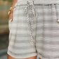Cozy In Stripes Shorts in Gray
