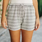 Cozy In Stripes Shorts in Gray