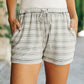 Cozy In Stripes Shorts in Gray