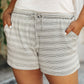 Cozy In Stripes Shorts in Gray