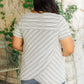 Cozy In Stripes Top in Gray