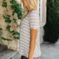 Cozy In Stripes Top in Gray