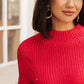 RACK SALE Cozy Casual Sweater in Lipstick