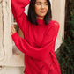 RACK SALE Cozy Casual Sweater in Lipstick