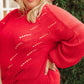 Cozy Casual Sweater in Lipstick