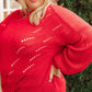 RACK SALE Cozy Casual Sweater in Lipstick