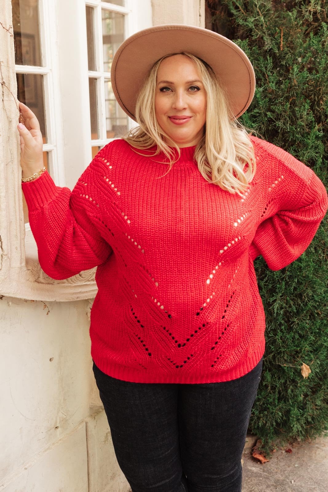 RACK SALE Cozy Casual Sweater in Lipstick