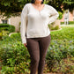 Cozy Zone Popcorn Thread Knit Sweater In Cream