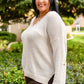 Cozy Zone Popcorn Thread Knit Sweater In Cream