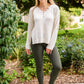 Cozy Zone Popcorn Thread Knit Sweater In Cream