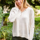 Cozy Zone Popcorn Thread Knit Sweater In Cream