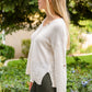 Cozy Zone Popcorn Thread Knit Sweater In Cream