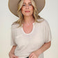 Jacquard Short Sleeve Knit Top