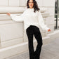 Cream Colored Classic Knit Sweater