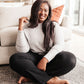 Cream Comfort Top In Heather Gray