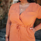 Crossover Midi Dress in Rust