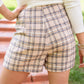 Cute As A Button Plaid Mini Skort