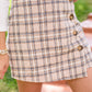 Cute As A Button Plaid Mini Skort