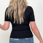 Total Brami Basic Ribbed Fitted Tee with Built In Bra