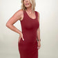 Zenana Cotton Midi Tank Dress - Multiple colors