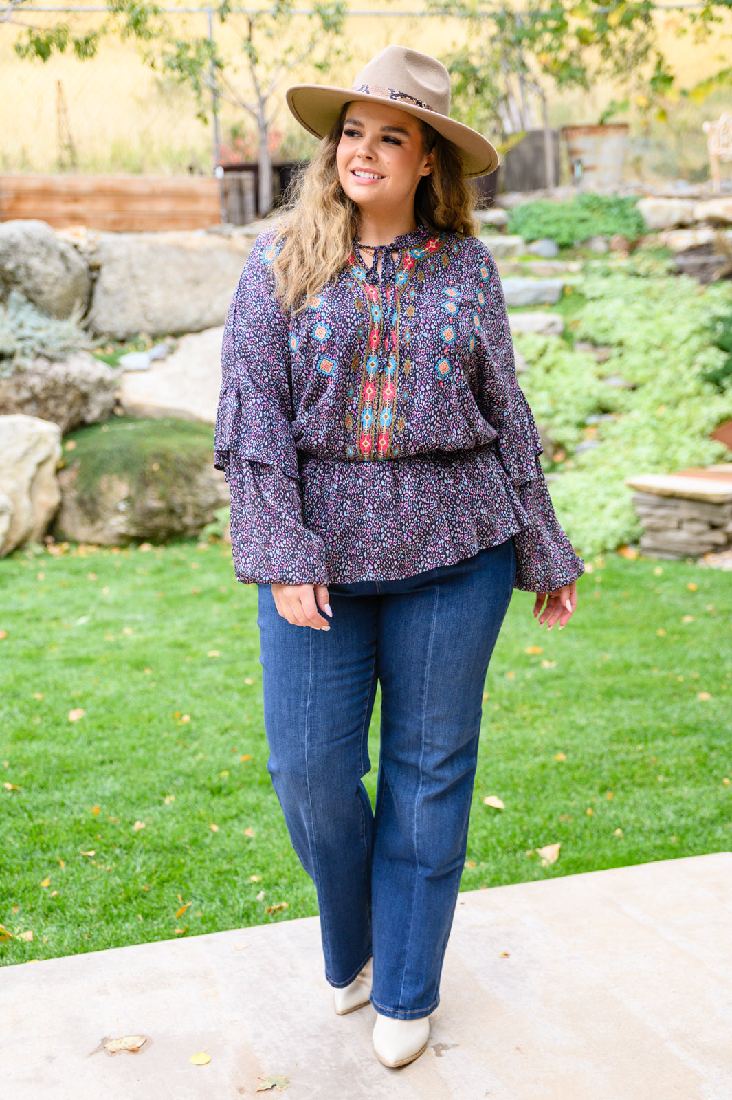Judy Blue Front Seam Wide Leg Trouser Jeans