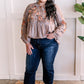 Savanna Jane Embroidered Blouse In Mocha Florals