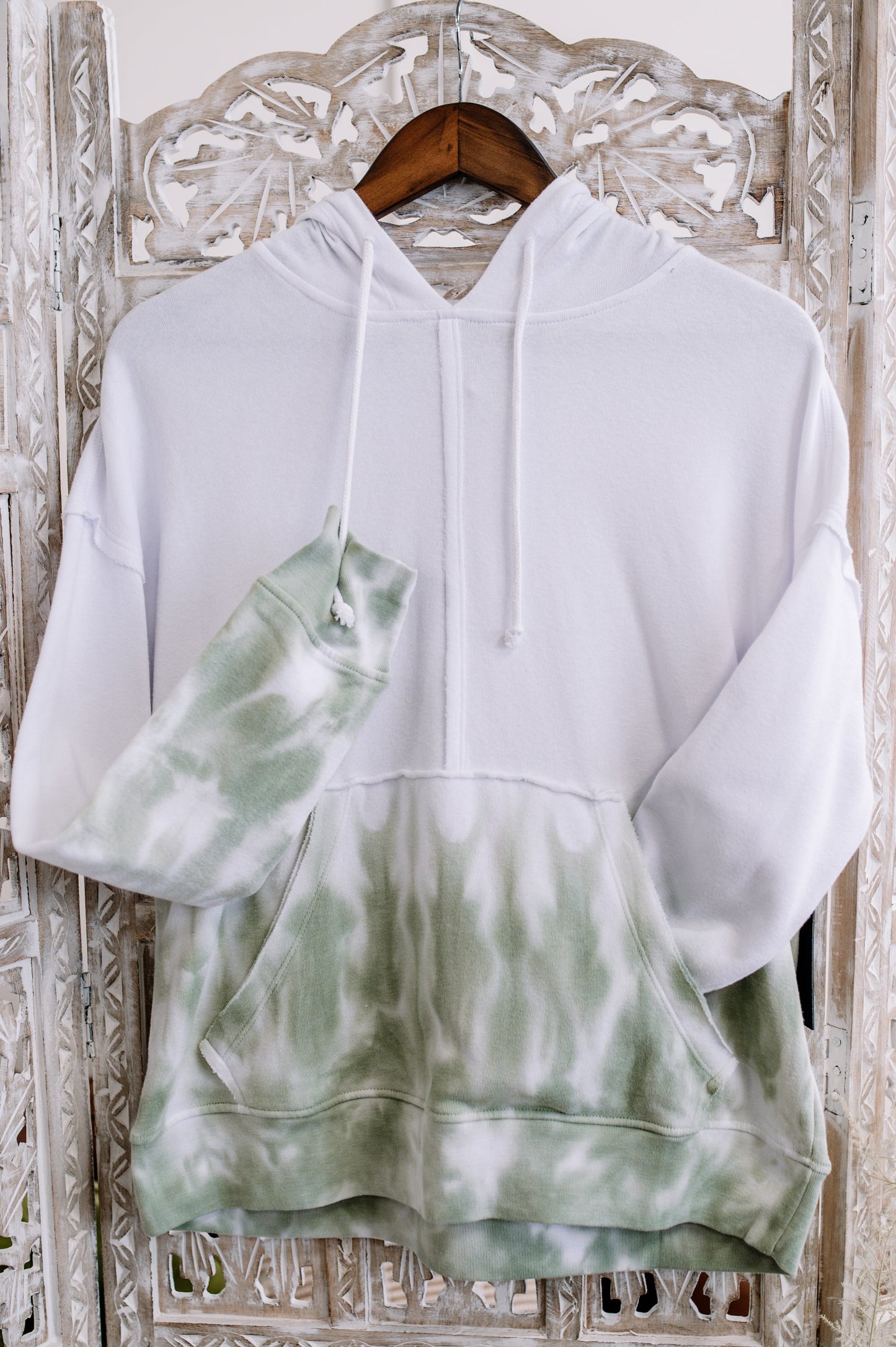 A Walk In The Woods Hoodie In Forest Tie Dye