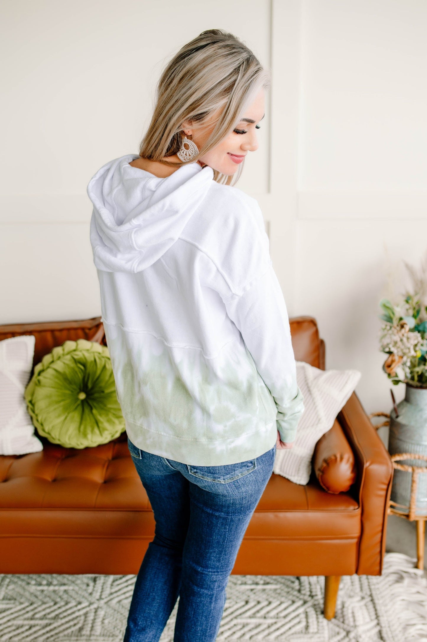A Walk In The Woods Hoodie In Forest Tie Dye