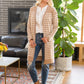 Swift Stripes Pocket Cardigan In Taupe