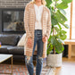 Swift Stripes Pocket Cardigan In Taupe