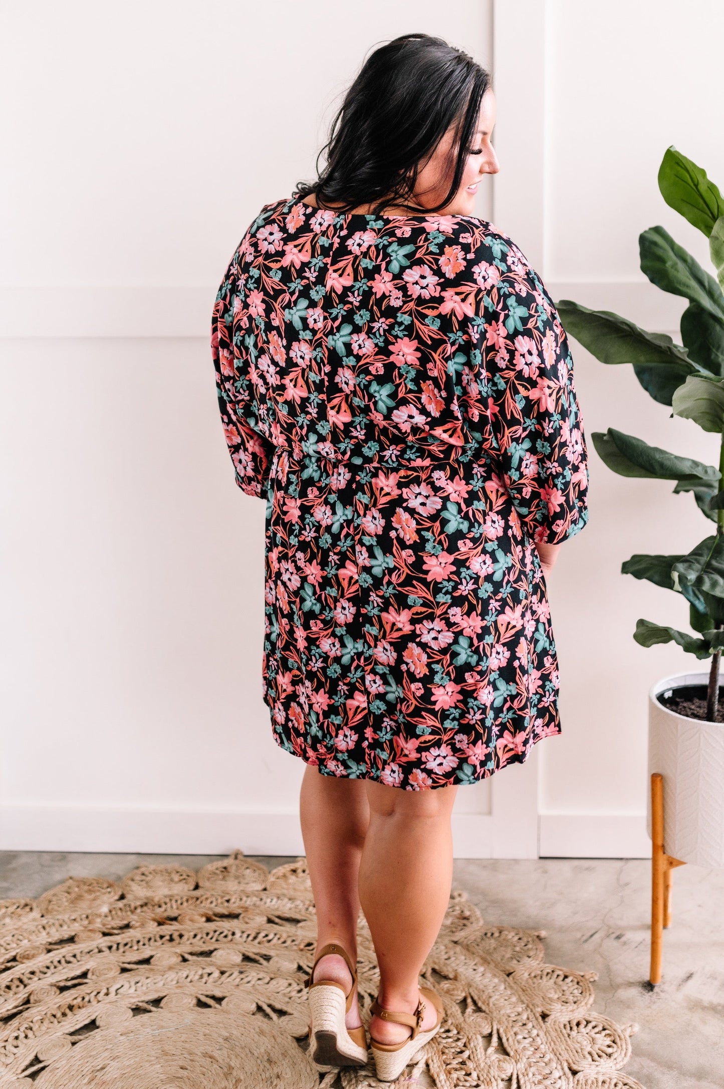 Emily Wonder Floral Dress In Late Summer Nights 11.24