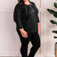 Dolman Sleeve Button Henley Top in Deep Montana Midnight 11.20