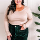 High Waisted Corduroy Skirt In Emerald By Judy Blue Jeans