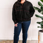 Lace Up Soft Swoodie In Magenta & Black