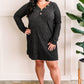 Soft Decorative Button Front Dress In Charcoal 11.22