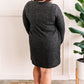 Soft Decorative Button Front Dress In Charcoal 11.22