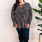 Tie Front Tiered Top In Black & White Animal Print 11.22