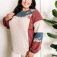 Cream Color Block Top In Rustic Fall Florals