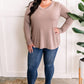 V Neck Top In Soft Macchiato 11.24