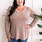 V Neck Top In Soft Macchiato 11.24