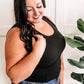 Sleeveless Layering Half Shirt In Black 11.24