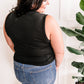 Sleeveless Layering Half Shirt In Black 11.24
