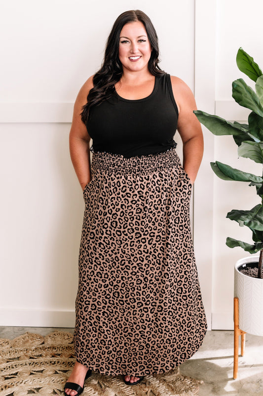 Soft Mocha Animal Print Skirt 11.24