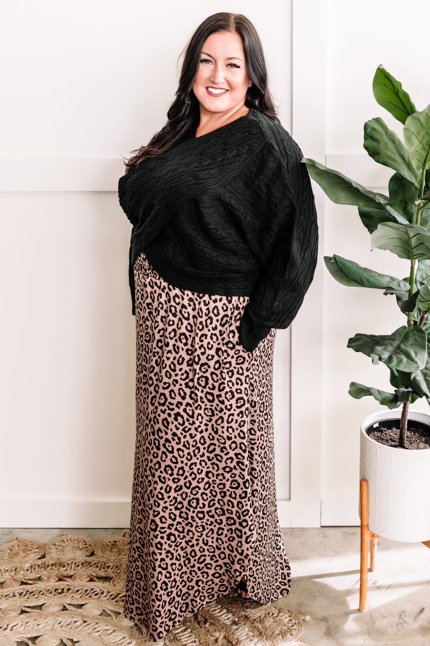 Soft Mocha Animal Print Skirt 11.24